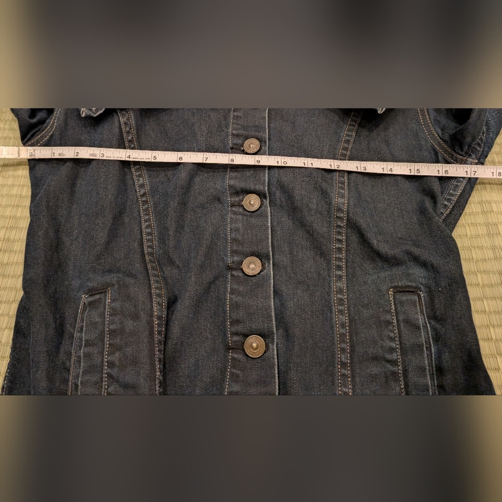 All Saints Denim Kuro Jacket Blue Women's Size 10 - Picture 4 of 5
